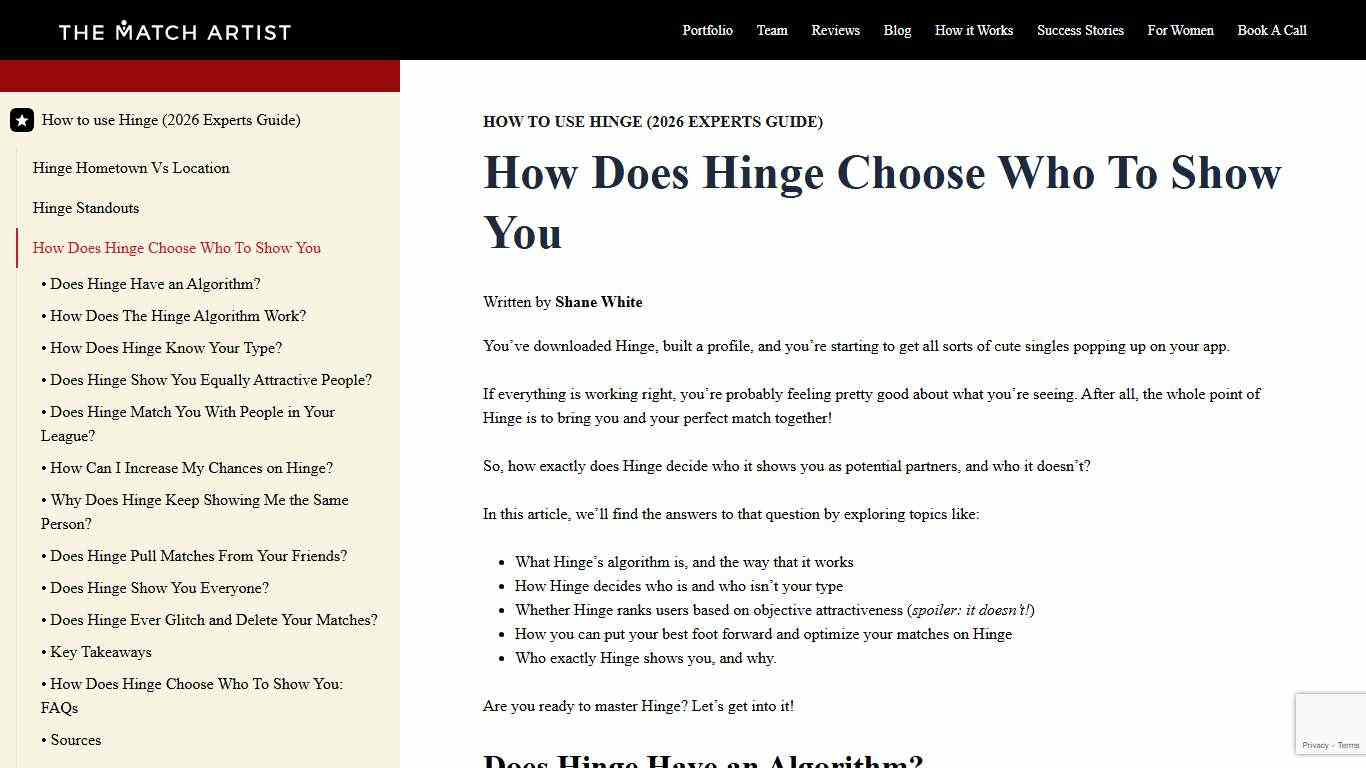 How Does Hinge Choose Who To Show You